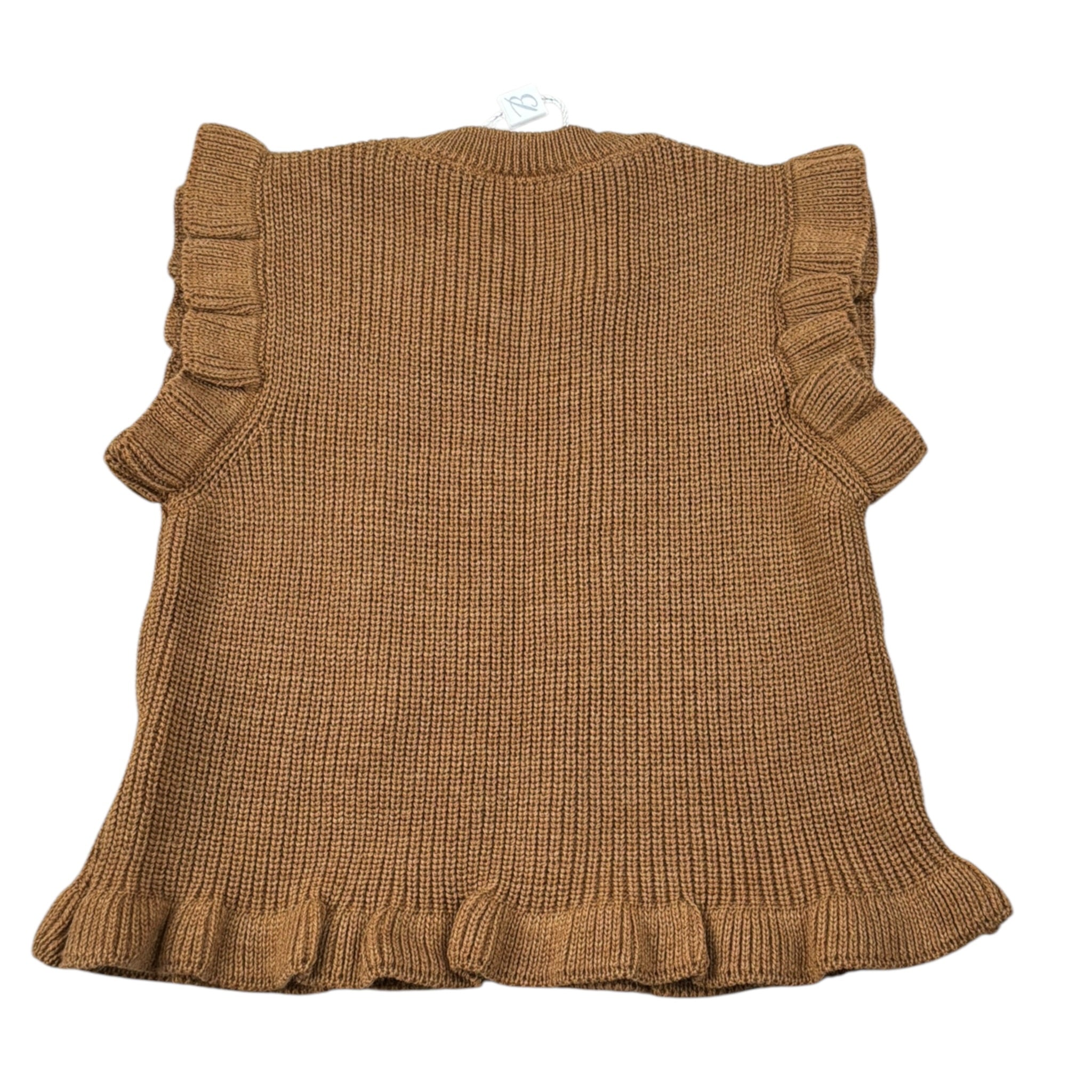 Barcellino Gilet In Maglia Giromanica tinta unita Cammello per Neonata 125415 CAMMELLO BARCELLINO 