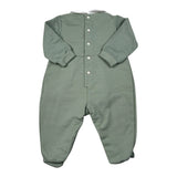 Barcellino Tutina tinta unita con Colletto Verde per Neonato 125601 VERDE BARCELLINO 