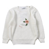 Barcellino Maglia Girocollo tinta unita con Stampa Panna per Bambina 125714J PANNA BARCELLINO 