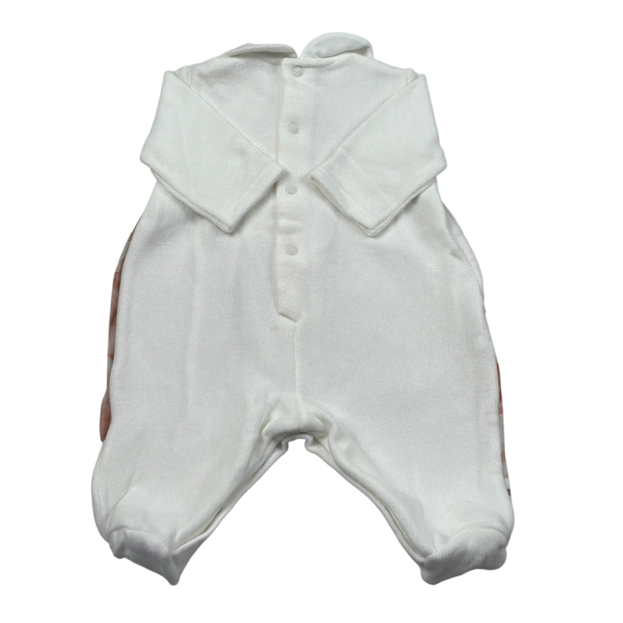 Barcellino Tutina Manica Lunga Fantasia Floreale Bianco per Neonata 125801 BIANCO BARCELLINO 