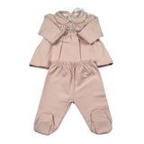 Barcellino Completo 2 Pezzi Shirt-Ghettina tinta unita Rosa per Neonata 125820 ROSA BARCELLINO 