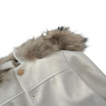 Barcellino Cappotto tinta unita con Cappuccio Panna per Neonata 126405 PANNA BARCELLINO 