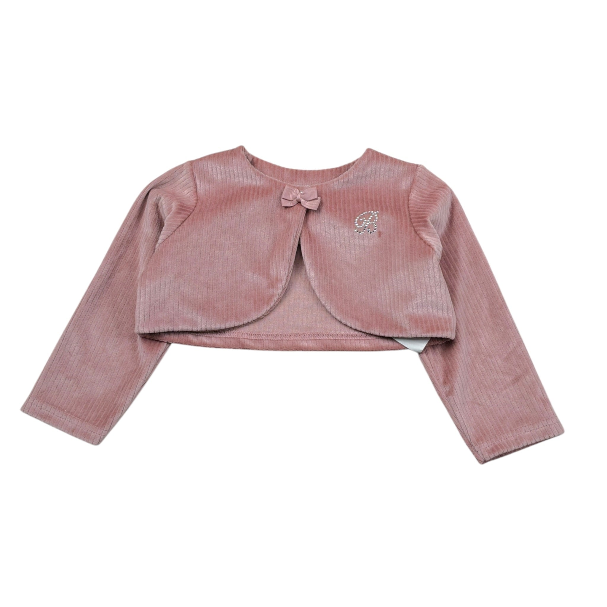 Barcellino Coprispalle tinta unita con Logo Rosa per Neonata 4384 ROSA BARCELLINO 