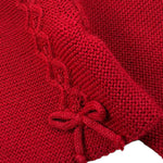 Barcellino Coprispalle tinta unita con Fiocchi Rosso per Neonata 4858 ROSSO BARCELLINO 
