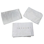 Barcellino Set Lenzuola 3Pz tinta unita con Stampa Bianco per Neonata BO219630 BIANCO BARCELLINO 