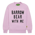 Barrow Kids Felpa Chiusa Girocollo tinta unita con Logo Rosa per Bambina F4BKJUSW062 ROSA BARROW KIDS 