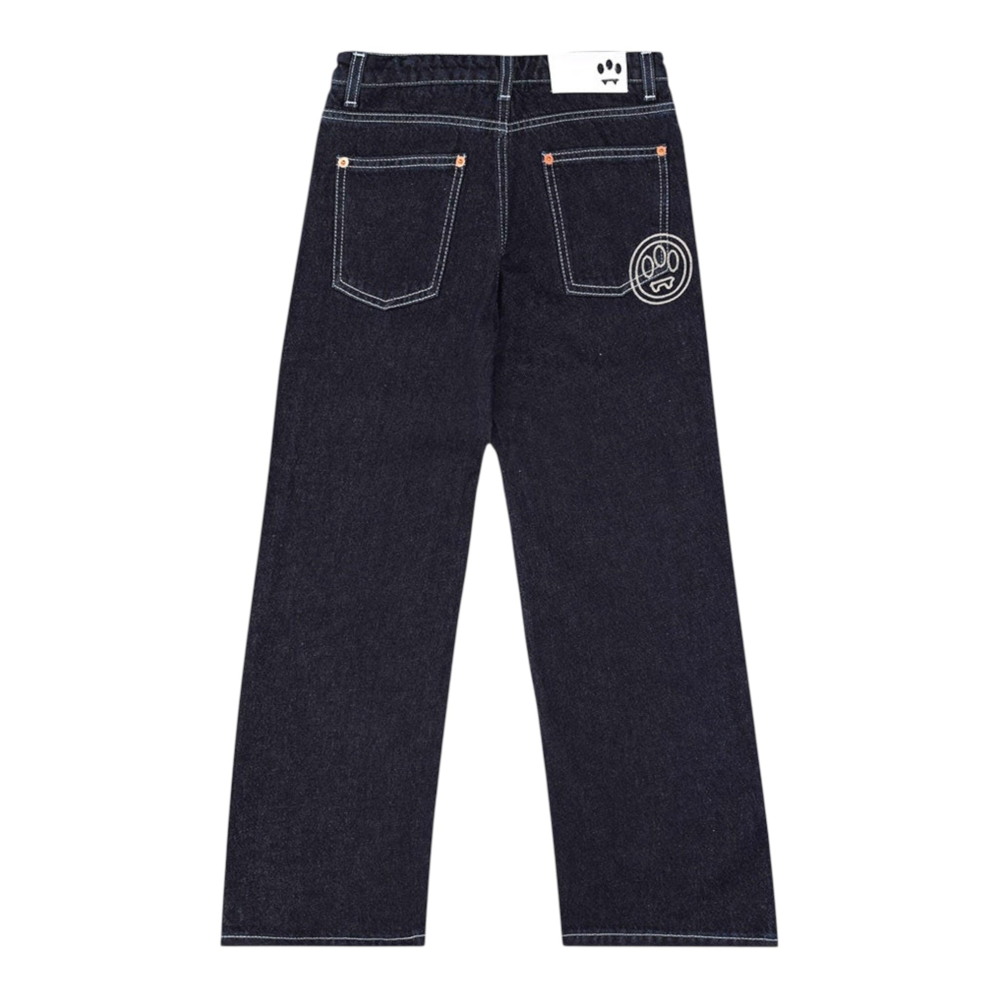 Barrow Kids Jeans tinta unita con Cuciture In Contrasto Blu per Bambino F5BKJGDP206 BLU BARROW KIDS 