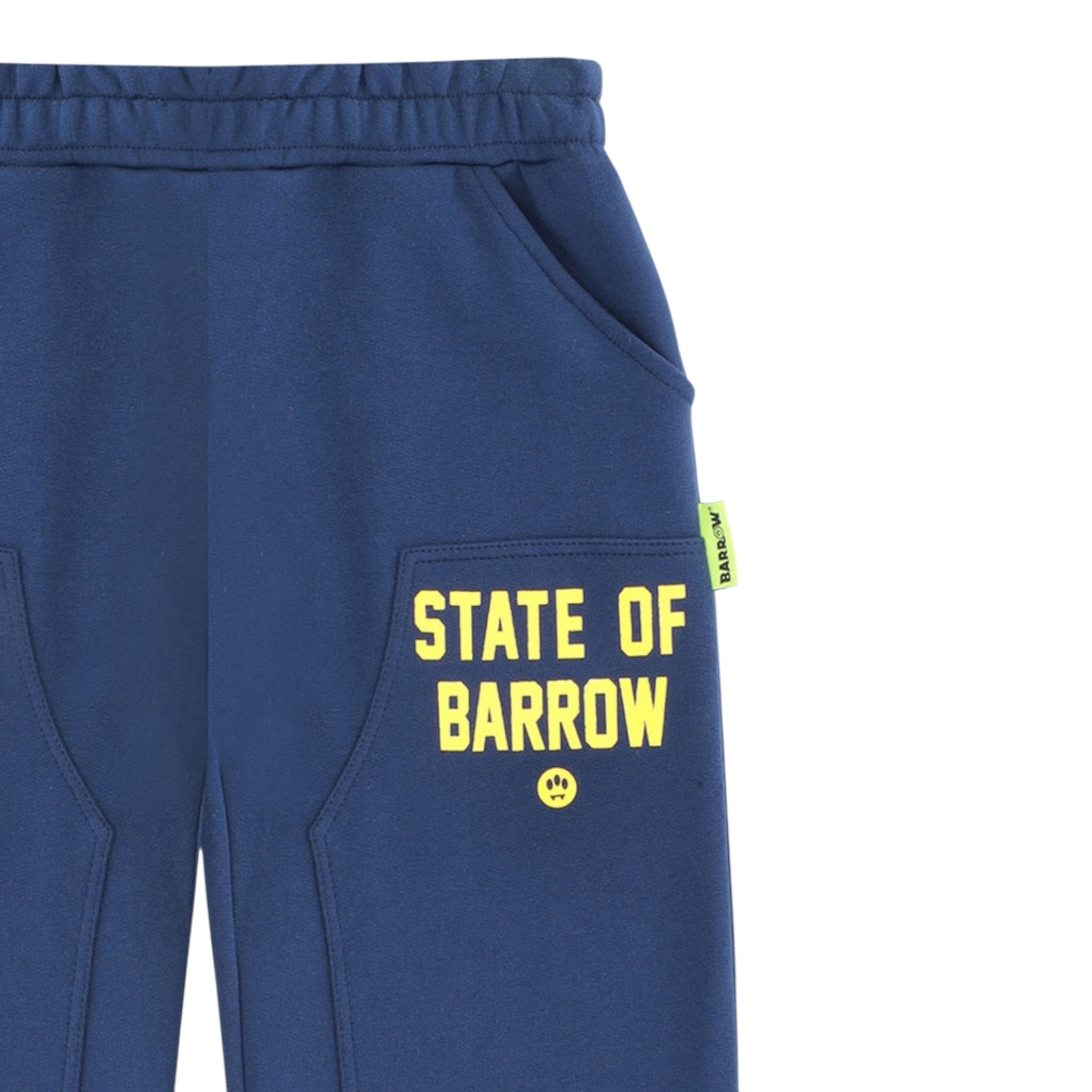 Barrow Kids Pantalone Modello Tuta tinta unita con Logo Blu per Bambino F5BKJUFP080 BLU BARROW KIDS 
