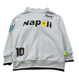 Barrow Kids Felpa Chiusa con Cappuccio tinta unita con Stampa Napoli Azzurro per Bambino F5BKJUHS095 AZZURRO BARROW KIDS 