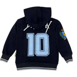 Barrow Kids Felpa Chiusa con Cappuccio tinta unita con Stampa Napoli Nero per Bambino F5BKJUHS095 NERO BARROW KIDS 