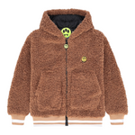 Barrow Kids Giubbino Modello Teddy con Zip E Cappuccio Marrone per Bambino F5BKJUJK129X MARRONE BARROW KIDS 