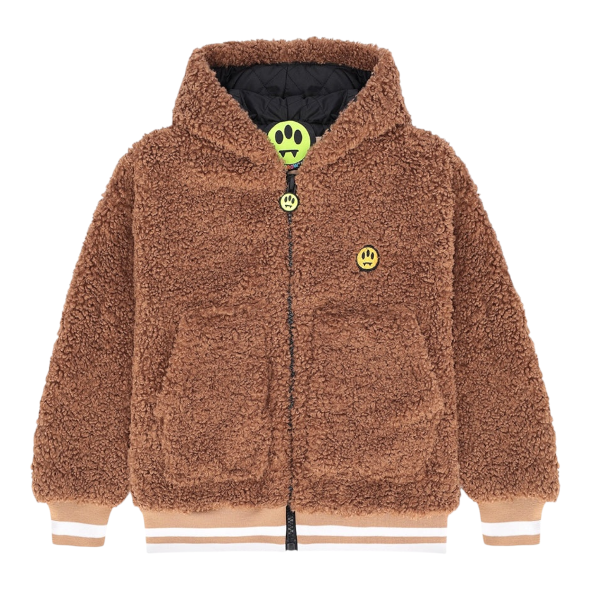 Barrow Kids Giubbino Modello Teddy con Zip E Cappuccio Marrone per Bambino F5BKJUJK129X MARRONE BARROW KIDS 
