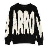 Barrow Kids Maglia tinta unita con Stampa Nero per Bambino F5BKJUJP125 NERO BARROW KIDS 