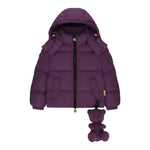 Barrow Kids Giubbino tinta unita con Zip E Cappuccio Viola per Bambina F5BKJUPF031 VIOLA BARROW KIDS 