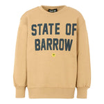 Barrow Kids Felpa Chiusa Girocollo tinta unita con Stampa Beige per Bambino F5BKJUSW076XX BEIGE BARROW KIDS 