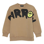 Barrow Kids Felpa Chiusa Girocollo tinta unita con Logo Cammello per Bambino F5BKJUSW237 CAMMELLO BARROW KIDS 