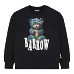Barrow Kids Felpa Chiusa Girocollo tinta unita con Stampe Nero per Bambino F5BKJUSW239 NERO BARROW KIDS 
