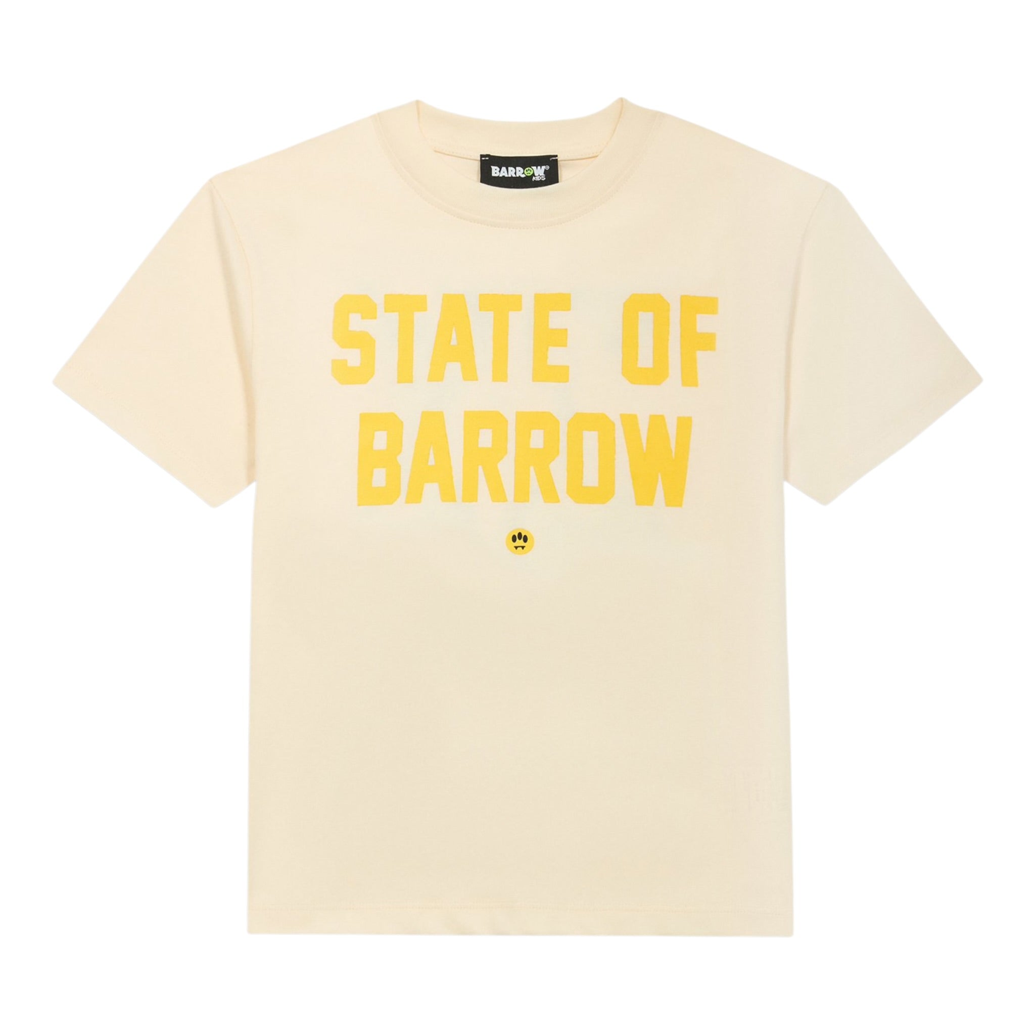 Barrow Kids T-Shirt Girocollo tinta unita con Stampa Panna per Bambino F5BKJUTH077 PANNA BARROW KIDS 