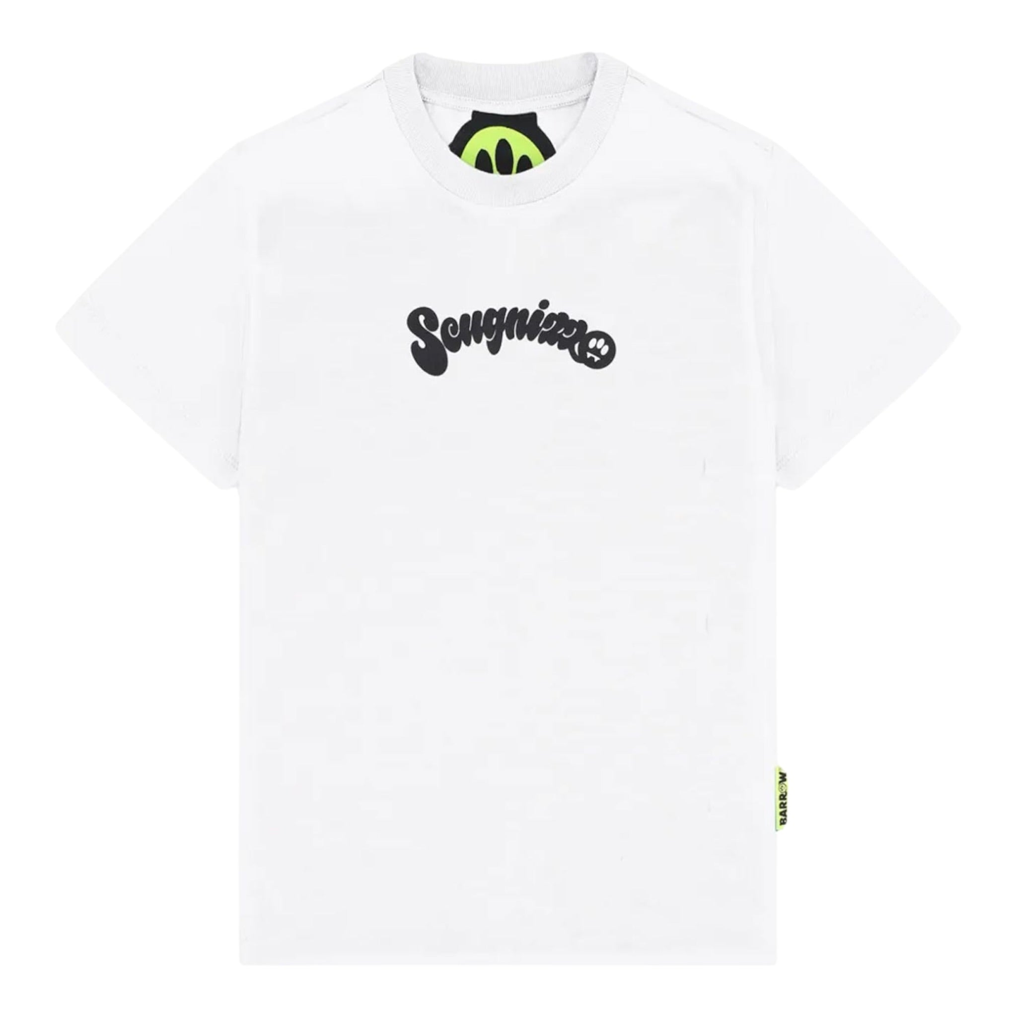 Barrow Kids T-Shirt Girocollo tinta unita con Stampe Bianco per Bambino F5BKJUTH160X BIANCO BARROW KIDS 