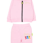 Barrow Kids Completo tinta unita 2Pz Felpa-Pantalone Rosa per Bambina F5BKUNSF218J ROSA BARROW KIDS 