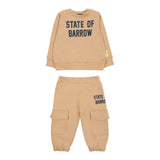 Barrow Kids Completo tinta unita 2Pz Felpa-Pantalone Beige per Neonato F5BKUNTP213 BEIGE BARROW KIDS 