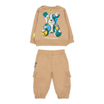 Barrow Kids Completo tinta unita 2Pz Felpa-Pantalone Beige per Neonato F5BKUNTP213 BEIGE BARROW KIDS 