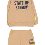 Barrow Kids Completo tinta unita 2Pz Felpa-Pantalone Beige per Neonato F5BKUNTP213X BEIGE BARROW KIDS 