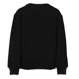 Moschino Felpa Chiusa Girocollo tinta unita con Stampa Nero per Bambino HUF092 NERO MOSCHINO 