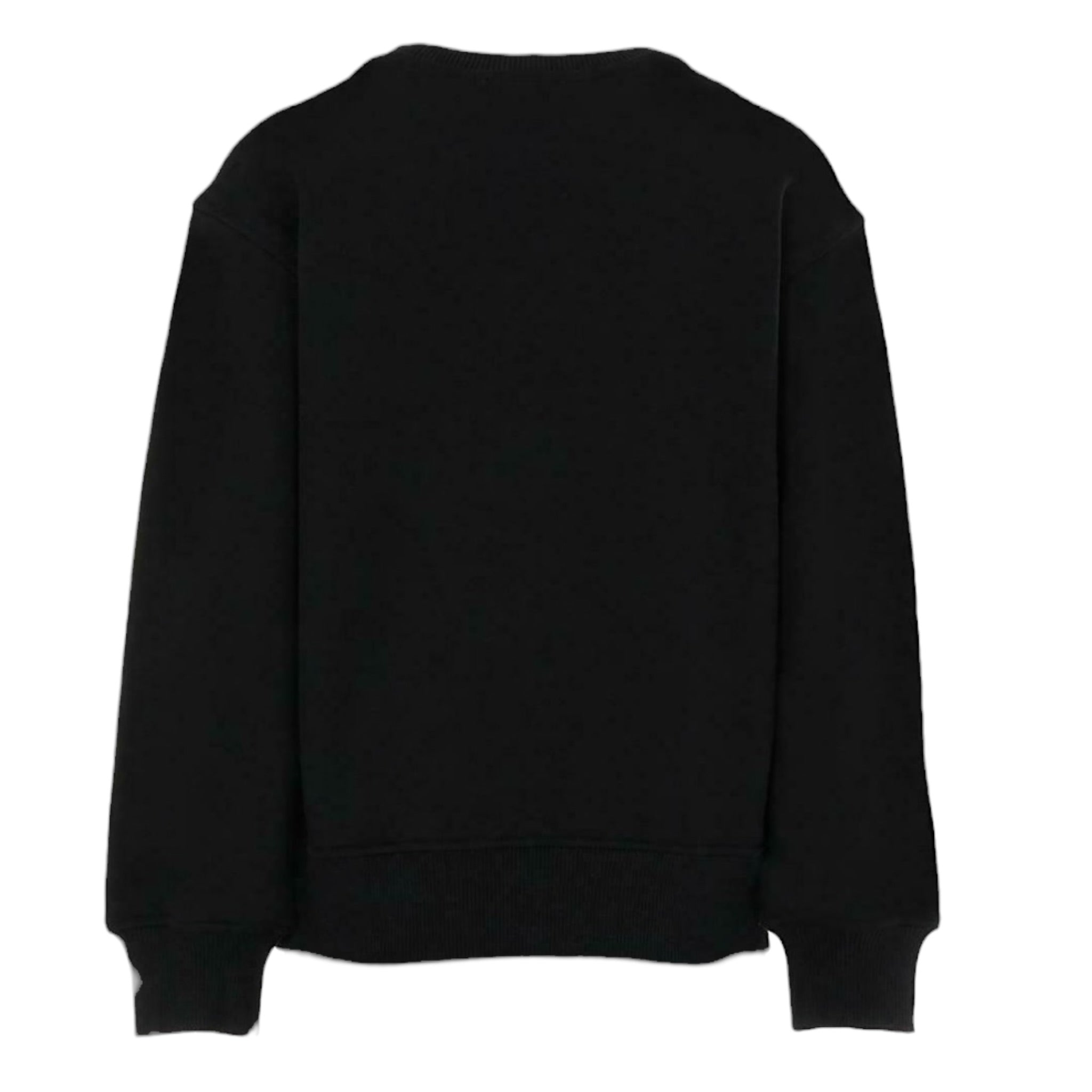 Moschino Felpa Chiusa Girocollo tinta unita con Stampa Nero per Bambino HUF092 NERO MOSCHINO 