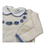 Bebe' Di Almy Completo 2 Pezzi Maglia-Pantalone Bicolore Panna/Azzurro per Neonato 2P18 PANNA/AZZURRO BEBE' DI ALMY 