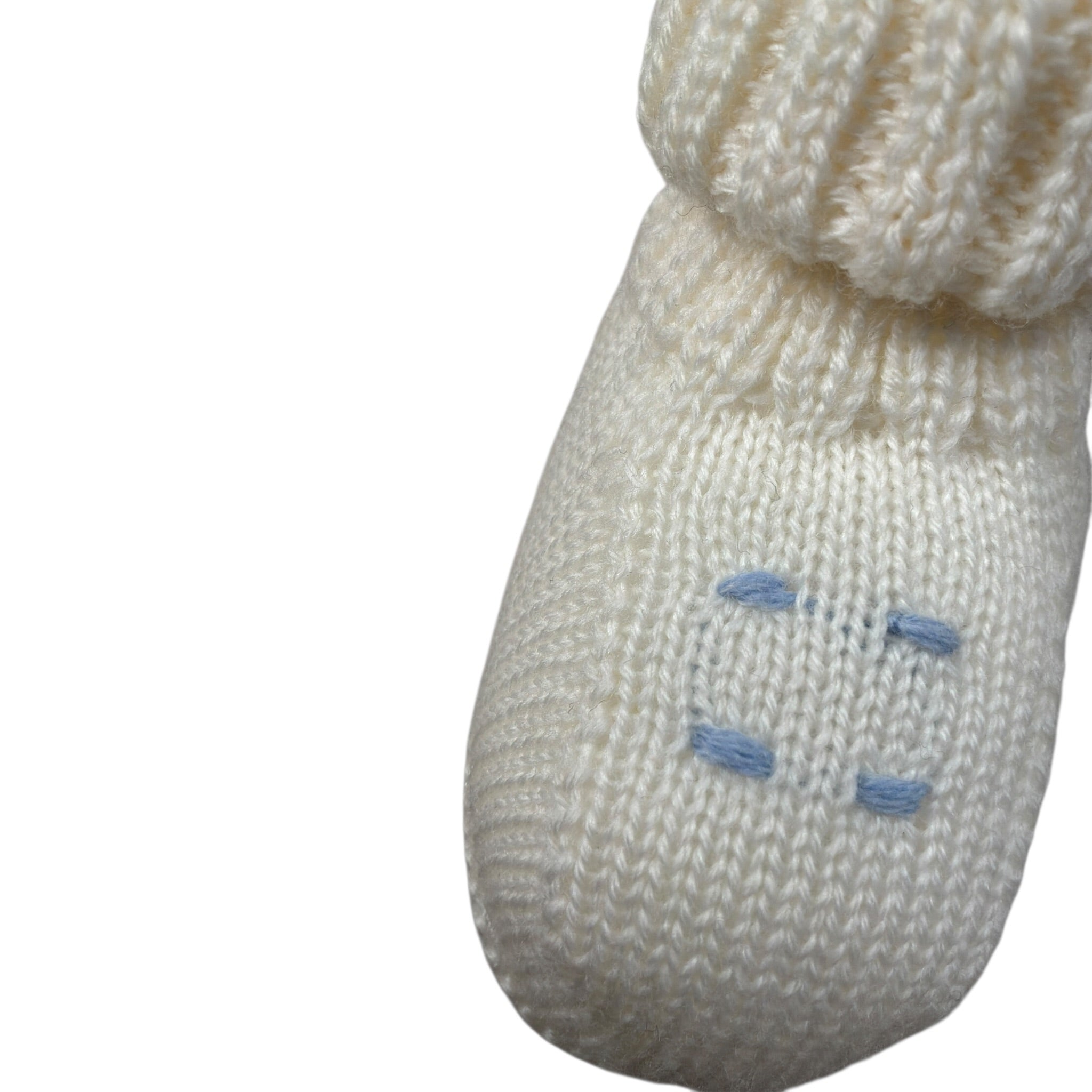 Bebe' Di Almy Babbucce tinta unita con Ricami Panna per Neonato SC12 PANNA BEBE' DI ALMY 