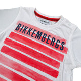 Bikkembergs T-Shirt tinta unita con Stampa Bianco per Neonato BK0253 BIANCO BiKKEMBERGS 
