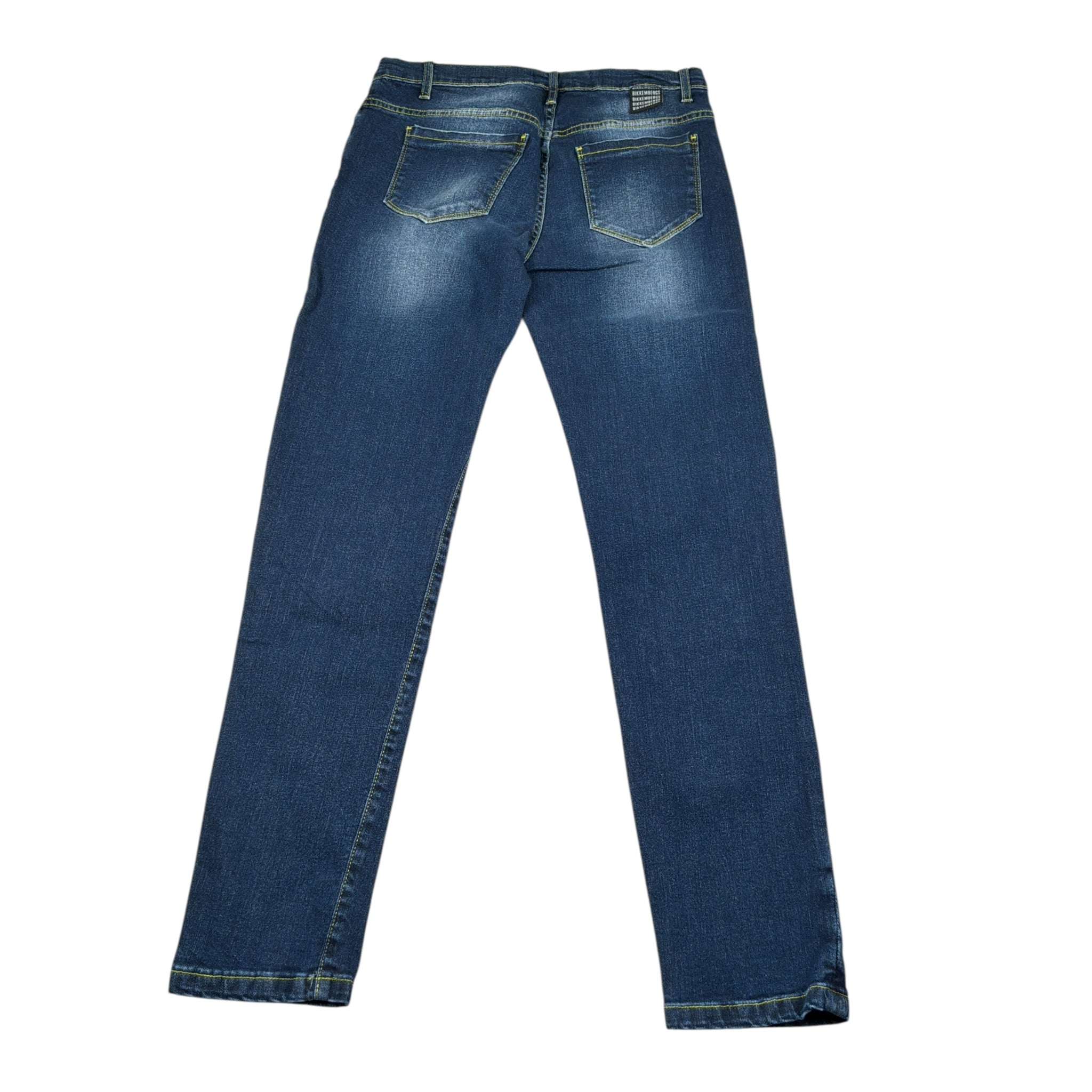 Bikkembergs Jeans tinta unita con Girovita Regolabile Blu per Bambino BK12311 BLU BiKKEMBERGS 