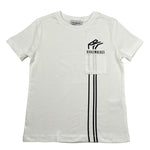 Bikkembergs T-Shirt tinta unita con Stampa Bianco per Bambino BK3035 BIANCO BiKKEMBERGS 