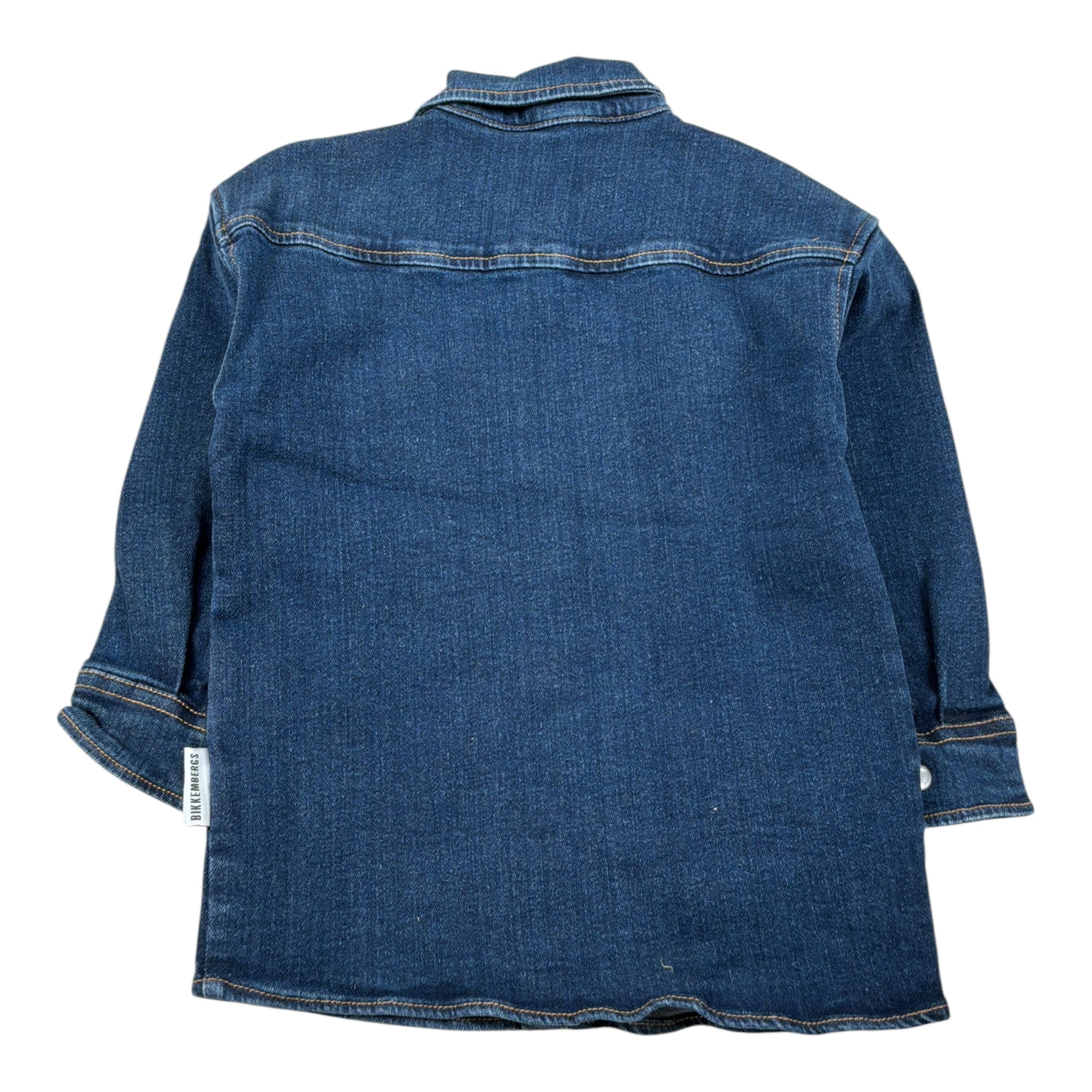 Bikkembergs Camicia In Denim tinta unita Blu per Neonato BK3392 BLU BiKKEMBERGS 