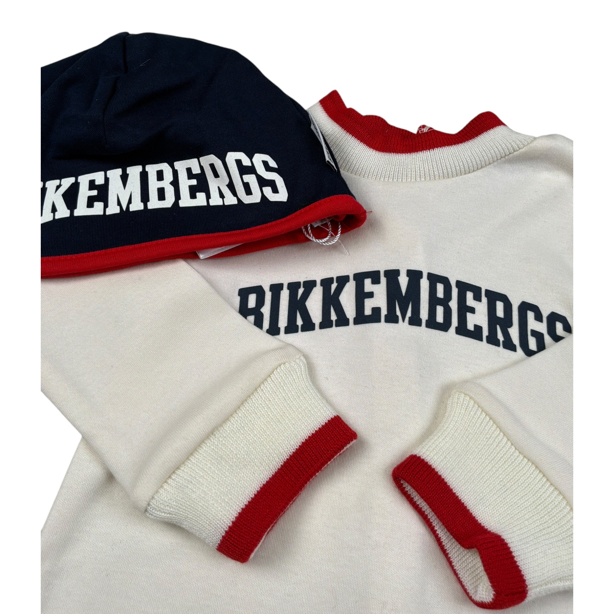 Bikkembergs Tutina Manica Lunga tinta unita con Cappello Panna per Neonato BK3726 PANNA BiKKEMBERGS 