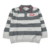 Bikkembergs Maglia Fantasia A Righe con Colletto Grigio per Bambino BK3833 GRIGIO BiKKEMBERGS 