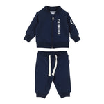 Bikkembergs Completo 2 Pezzi Felpa-Pantalone tinta unita Blu per Neonato BK3865 BLU BiKKEMBERGS 