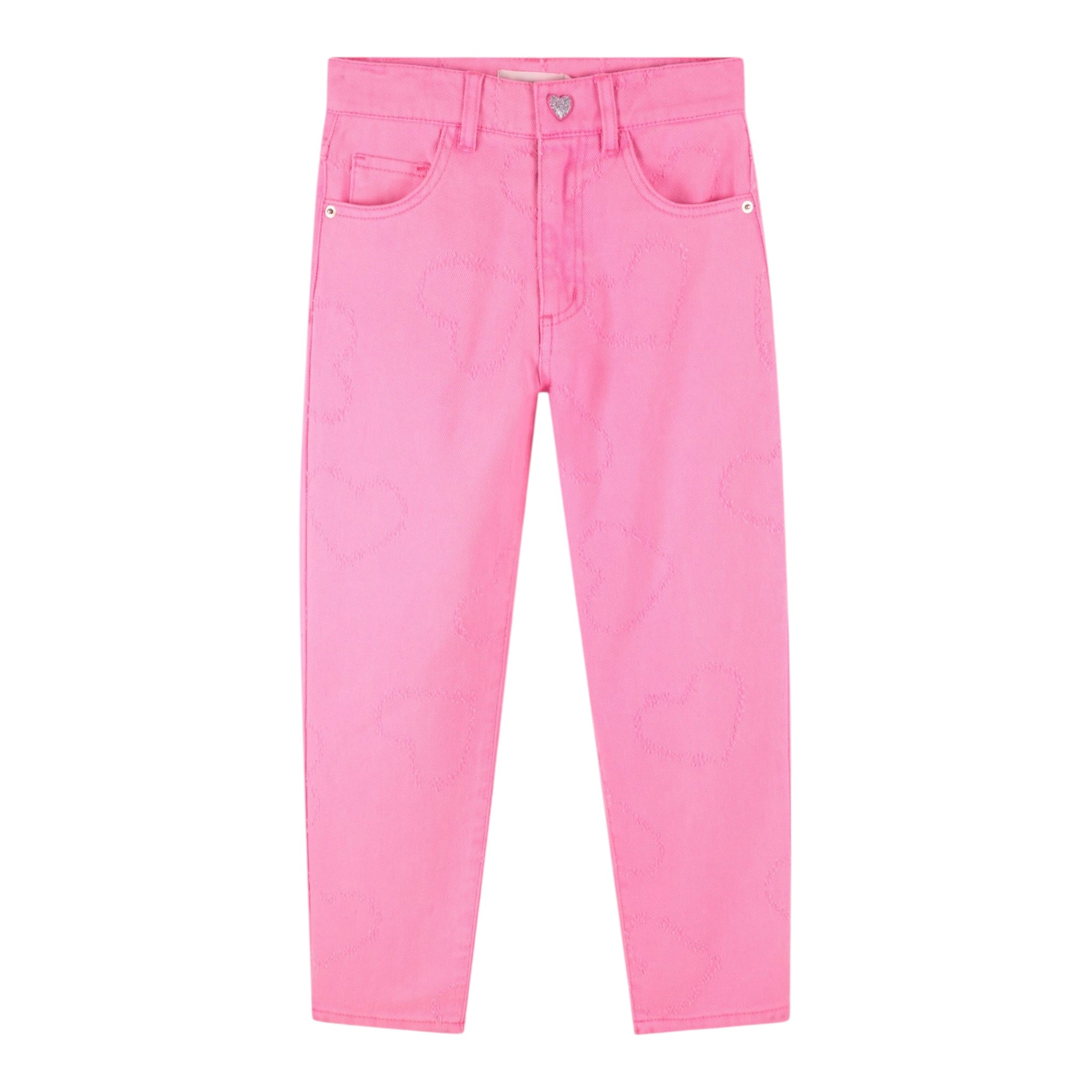 Billieblush Jeans tinta unita con Girovita Regolabile Rosa Fluo per Bambina TWILL ROSA FLUO BillIEBLUSH 