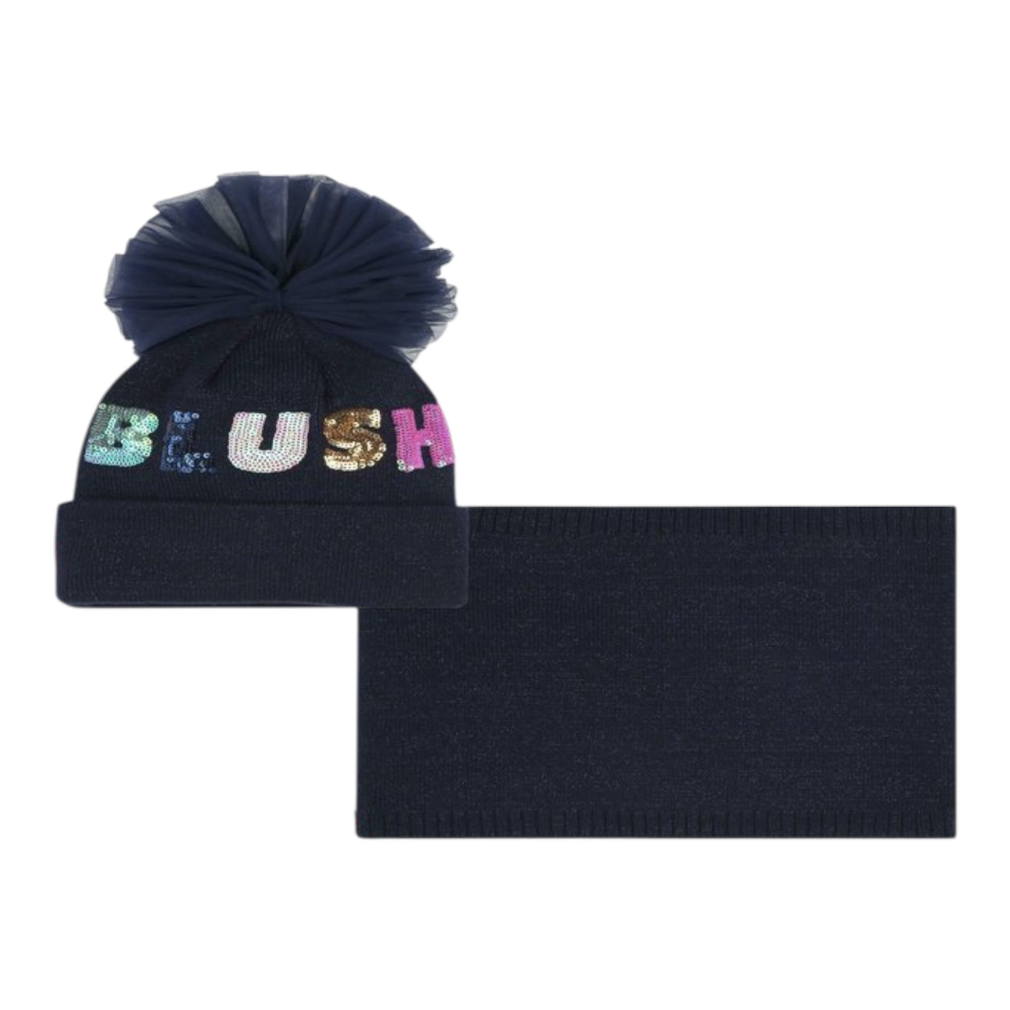Billieblush Set Cappello Sciarpa tinta unita Blu per Bambina U20611J BLU BillIEBLUSH 