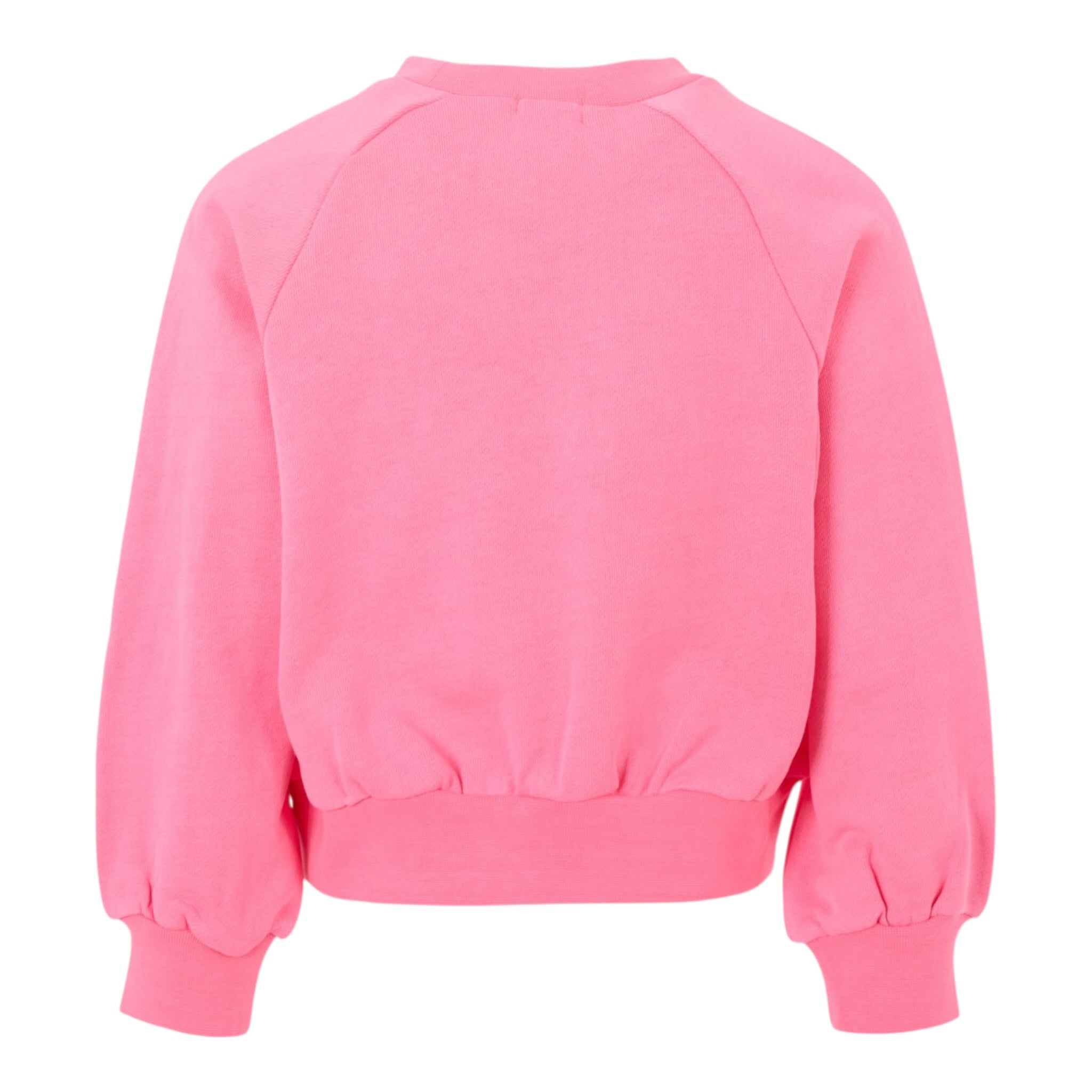 Billieblush Felpa Chiusa Girocollo tinta unita con Stampa Rosa Fluo per Neonata U21035N ROSA FLUO BillIEBLUSH 
