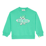 Billieblush Felpa Chiusa Girocollo tinta unita con Stampe Verde per Bambino U21162 VERDE BillIEBLUSH 