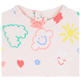 Billieblush Abito Felpa tinta unita con Stampa Rosa per Neonata U21258N ROSA BillIEBLUSH 
