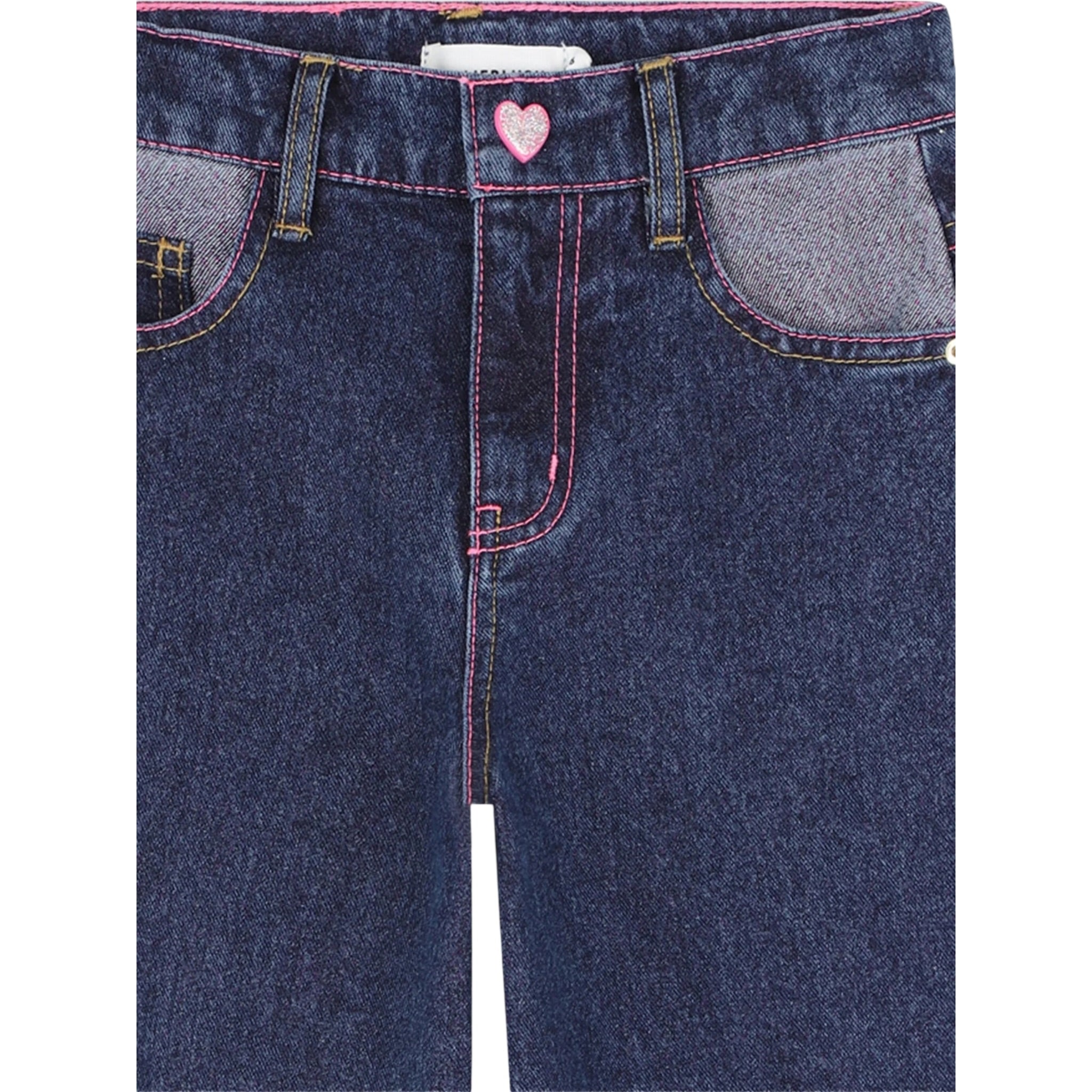 Billieblush Jeans tinta unita con Girovita Regolabile Blu per Neonata U21330 BLU BillIEBLUSH 