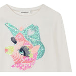 Billieblush Shirt Girocollo tinta unita con Paillettes Panna per Bambina U21610X PANNA BillIEBLUSH 