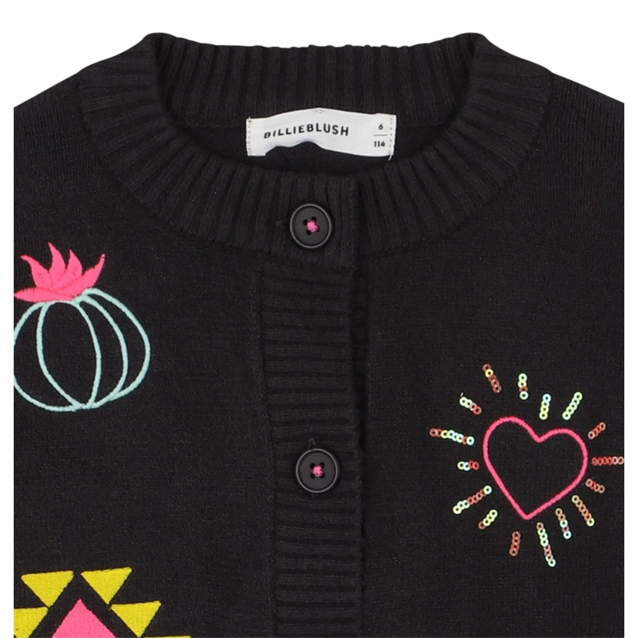 Billieblush Cardigan tinta unita con Ricami Grigio per Bambina U22389 GRIGIO BillIEBLUSH 