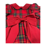 Bimbalo Abito Manica Lunga Fantasia Scozzese Rosso per Bambina 7872 ROSSO BIMBALO 