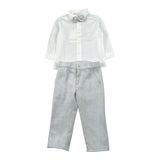 Bimbalo' Completo Cerimonia 3Pz Camicia-Pantalone-Papillon Bianco per Neonato 7455 BIANCO BIMBALO' 