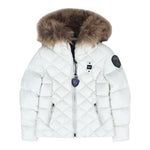 Blauer Giubbino tinta unita con Cappuccio Bianco per Bambina 23WBLGC03217 BIANCO BLAUER 