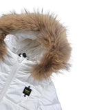 Blauer Giubbino tinta unita con Zip E Cappuccio Bianco per Neonato 24WBBXC02550X BIANCO BLAUER 